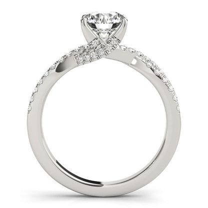 14k White Gold Fancy Prong Split Shank Diamond Engagement Ring (1 1/4 cttw) RCJ Rings  CELESTIA LUXE JEWELLERS