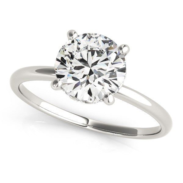 14k White Gold Prong Set Round Diamond Engagement Ring (2 cttw) RCJ Rings  CELESTIA LUXE JEWELLERS