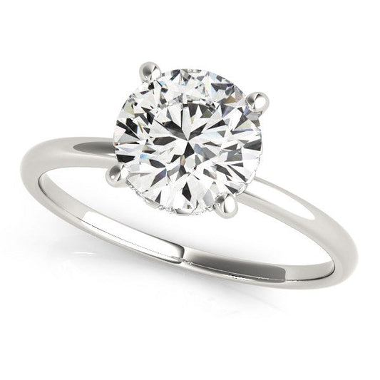 14k White Gold Prong Set Round Diamond Engagement Ring (2 cttw) RCJ Rings  CELESTIA LUXE JEWELLERS