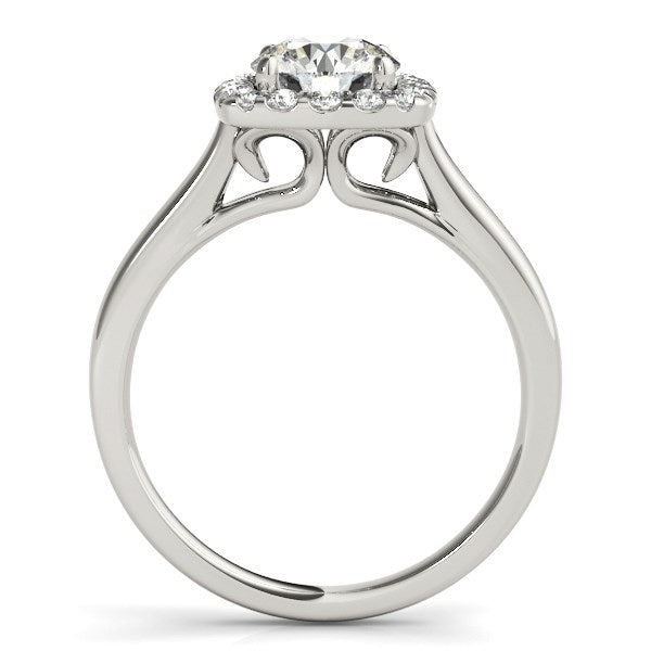 14k White Gold Square Shape Border Diamond Engagement Ring (1 1/3 cttw) RCJ Rings  CELESTIA LUXE JEWELLERS