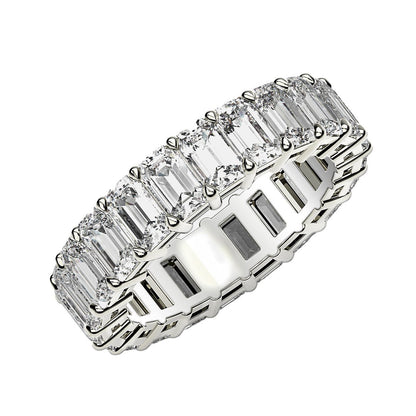 Emerald Cut Lab Grown Diamond Eternity Ring in 14k White Gold (2 cttw FG/VS2) RCJ Rings  CELESTIA LUXE JEWELLERS