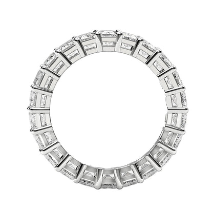 Emerald Cut Lab Grown Diamond Eternity Ring in 14k White Gold (2 cttw FG/VS2) RCJ Rings  CELESTIA LUXE JEWELLERS