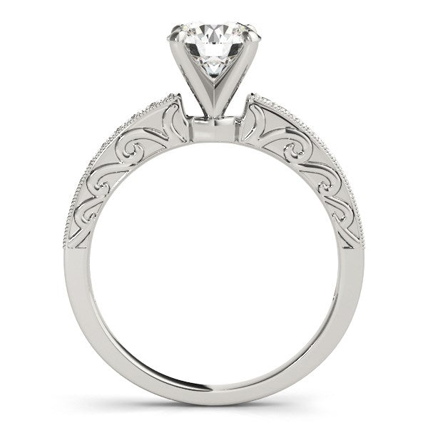 14k White Gold Antique Style Diamond Engagement Ring (1 1/8 cttw) RCJ Rings  CELESTIA LUXE JEWELLERS