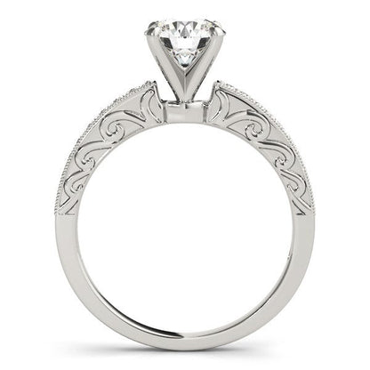 14k White Gold Antique Style Diamond Engagement Ring (1 1/8 cttw) RCJ Rings  CELESTIA LUXE JEWELLERS