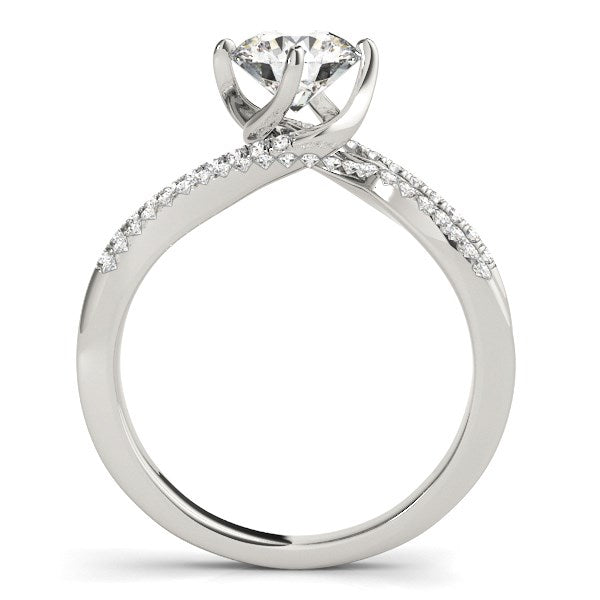14k White Gold Spiral Design Pronged Diamond Engagement Ring (1 1/8 cttw) RCJ Rings  CELESTIA LUXE JEWELLERS