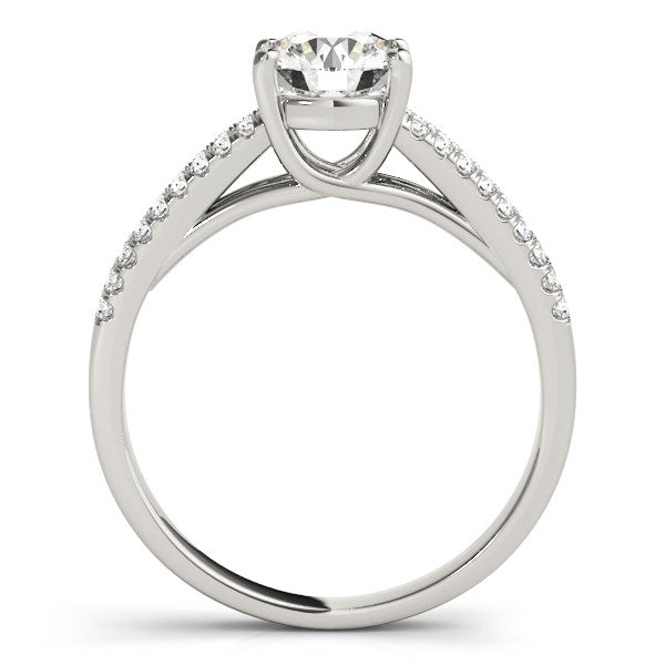 14k White Gold Split Shank Round Diamond Engagement Ring (1 1/8 cttw) RCJ Rings  CELESTIA LUXE JEWELLERS