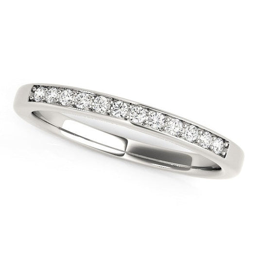 14k White Gold Diamond Wedding Band (1/8 cttw) RCJ Rings  CELESTIA LUXE JEWELLERS