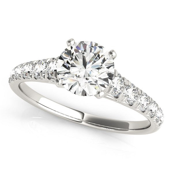 14k White Gold Prong Set Graduated Diamond Engagement Ring (1 7/8 cttw) RCJ Rings  CELESTIA LUXE JEWELLERS