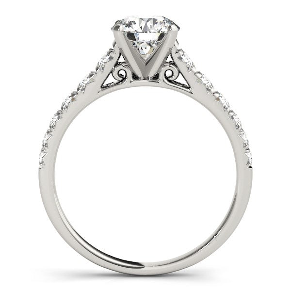 14k White Gold Prong Set Graduated Diamond Engagement Ring (1 7/8 cttw) RCJ Rings  CELESTIA LUXE JEWELLERS