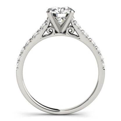14k White Gold Prong Set Graduated Diamond Engagement Ring (1 7/8 cttw) RCJ Rings  CELESTIA LUXE JEWELLERS