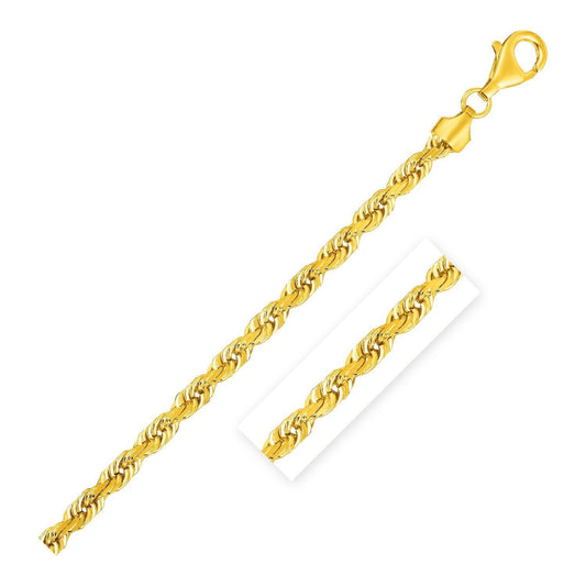 6.0mm 14k Yellow Gold Solid Diamond Cut Rope Chain RCJ Chains  CELESTIA LUXE JEWELLERS