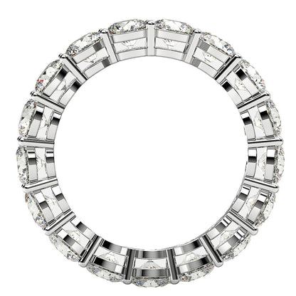 Round Cut Lab Grown Diamond Eternity Ring in 14k White Gold (3 cttw FG/VS2) RCJ Rings  CELESTIA LUXE JEWELLERS