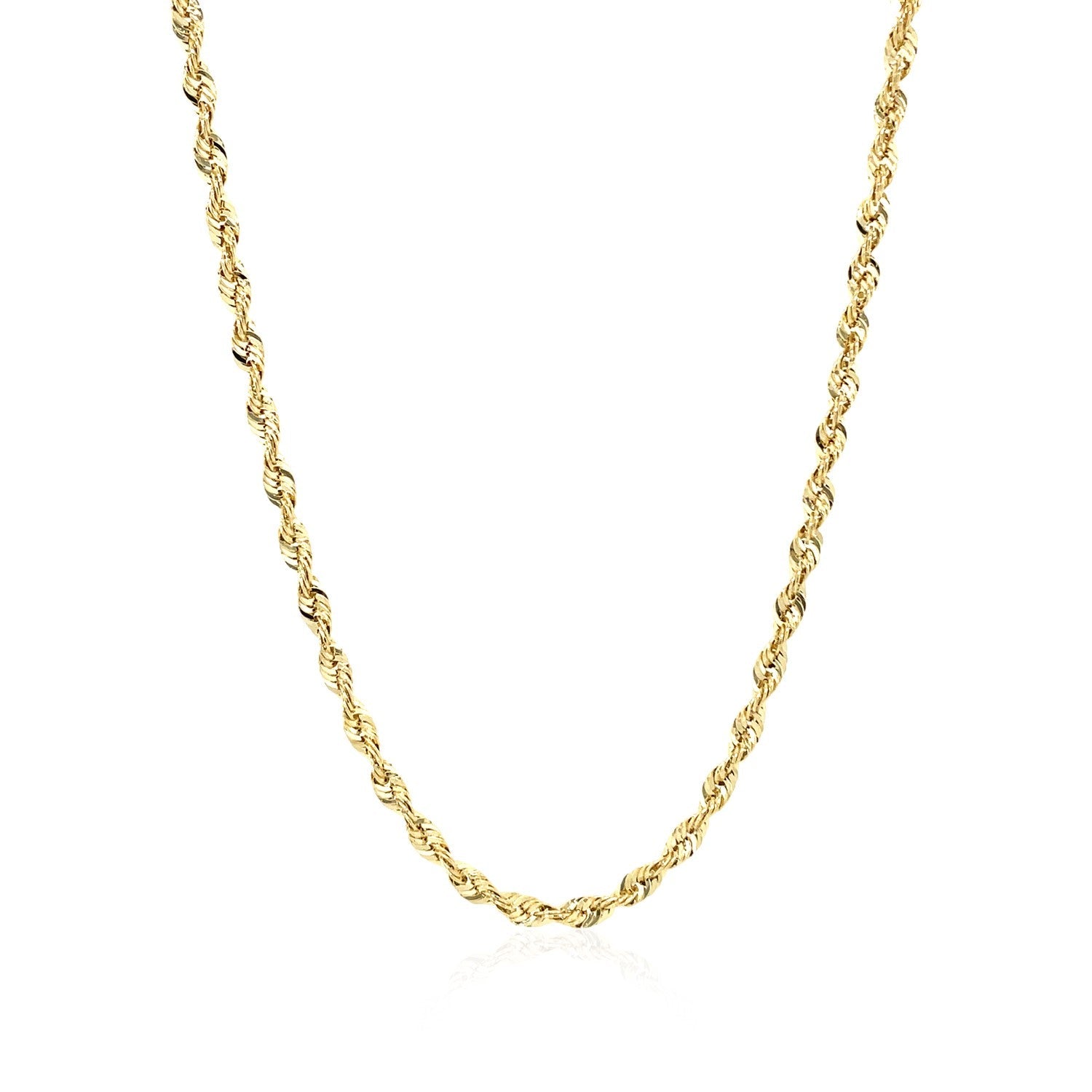 14k Yellow Gold Light Rope Chain (2.5 mm) RCJ Chains  CELESTIA LUXE JEWELLERS