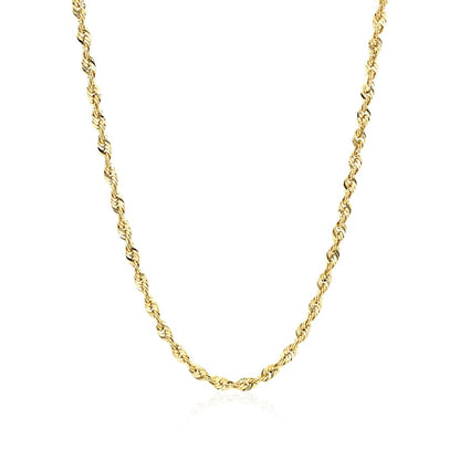 14k Yellow Gold Light Rope Chain (2.5 mm) RCJ Chains  CELESTIA LUXE JEWELLERS