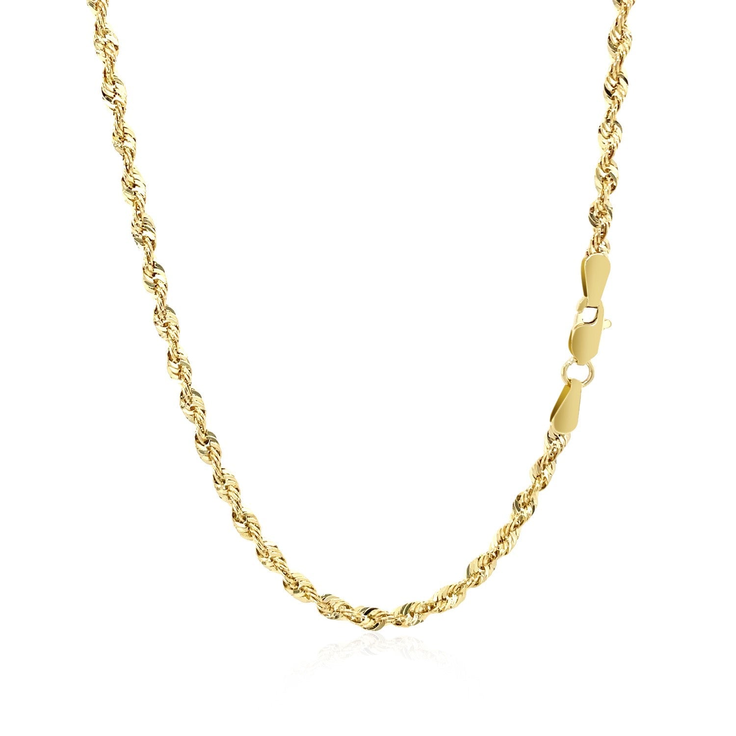 14k Yellow Gold Light Rope Chain (2.5 mm) RCJ Chains  CELESTIA LUXE JEWELLERS