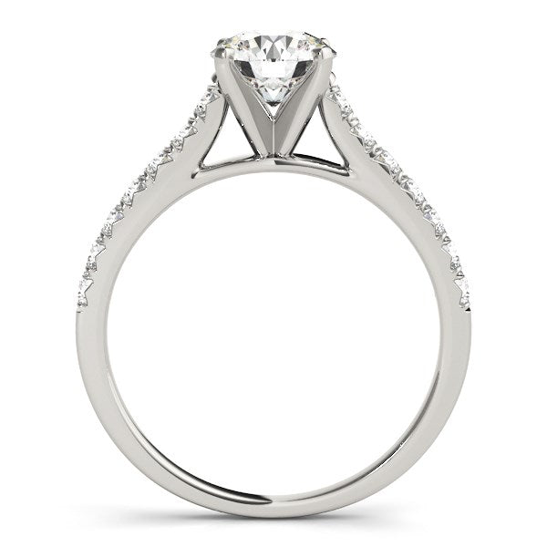 14k White Gold Single Row Band Diamond Engagement Ring (1 1/3 cttw) RCJ Rings  CELESTIA LUXE JEWELLERS
