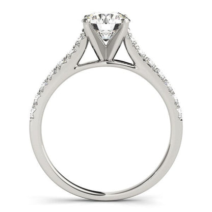 14k White Gold Single Row Band Diamond Engagement Ring (1 1/3 cttw) RCJ Rings  CELESTIA LUXE JEWELLERS