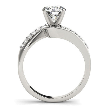14k White Gold Bypass Round Pronged Diamond Engagement Ring (1 5/8 cttw) RCJ Rings  CELESTIA LUXE JEWELLERS
