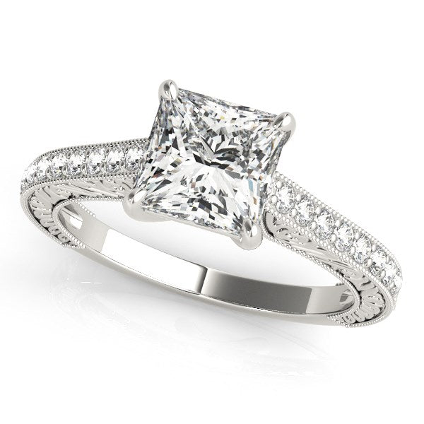 14k White Gold Princess Cut Diamond Engagement Ring (1 1/4 cttw) RCJ Rings  CELESTIA LUXE JEWELLERS