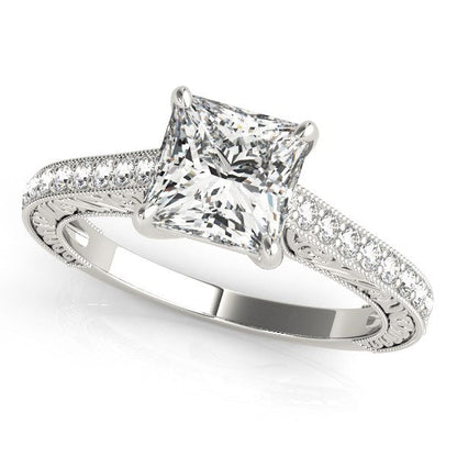 14k White Gold Princess Cut Diamond Engagement Ring (1 1/4 cttw) RCJ Rings  CELESTIA LUXE JEWELLERS