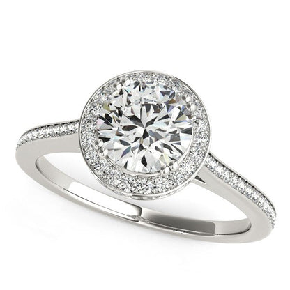 14k White Gold Classic Channel Slim Shank Diamond Engagement Ring (2 cttw) RCJ Rings  CELESTIA LUXE JEWELLERS
