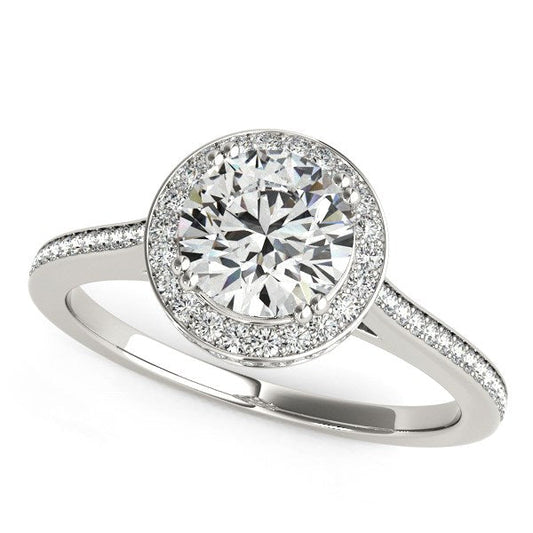 14k White Gold Classic Channel Slim Shank Diamond Engagement Ring (2 cttw) RCJ Rings  CELESTIA LUXE JEWELLERS