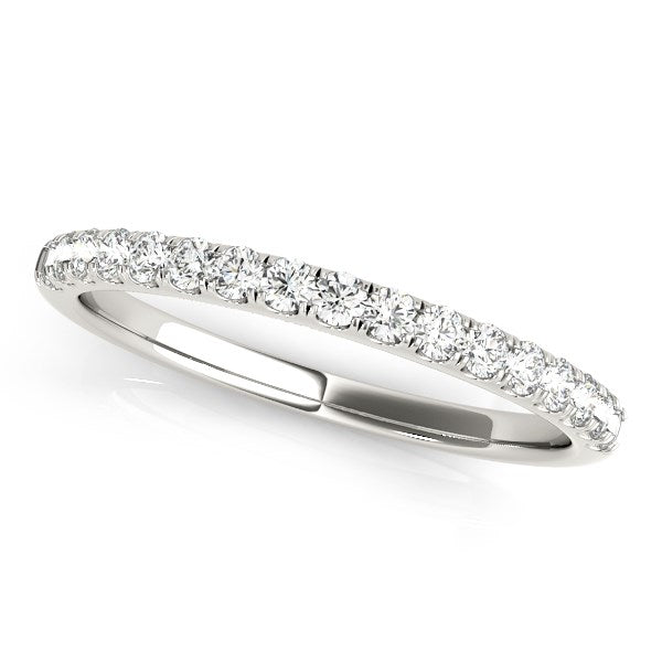 14k White Gold Diamond Scallop Setting Wedding Band (1/3 cttw) RCJ Rings  CELESTIA LUXE JEWELLERS
