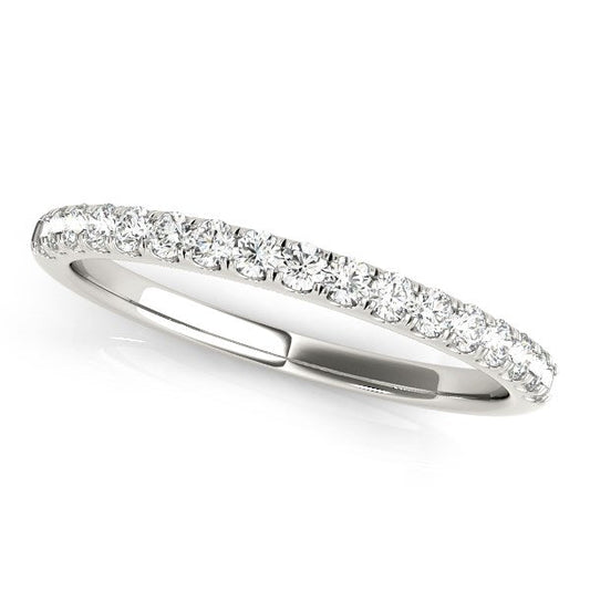14k White Gold Diamond Scallop Setting Wedding Band (1/3 cttw) RCJ Rings  CELESTIA LUXE JEWELLERS
