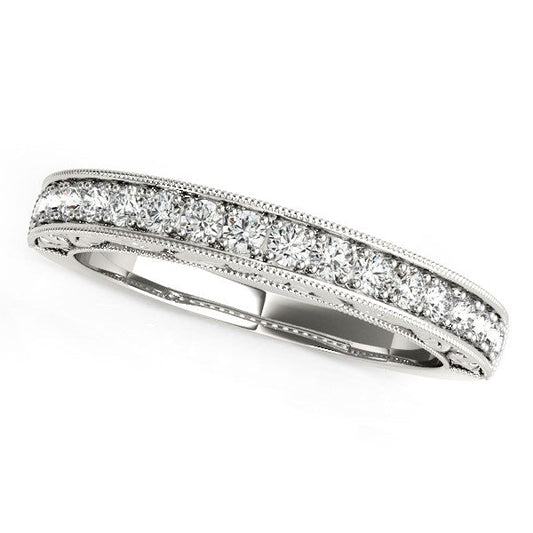14k White Gold Antique Prong Set Diamond Wedding Ring (1/3 cttw) RCJ Rings  CELESTIA LUXE JEWELLERS