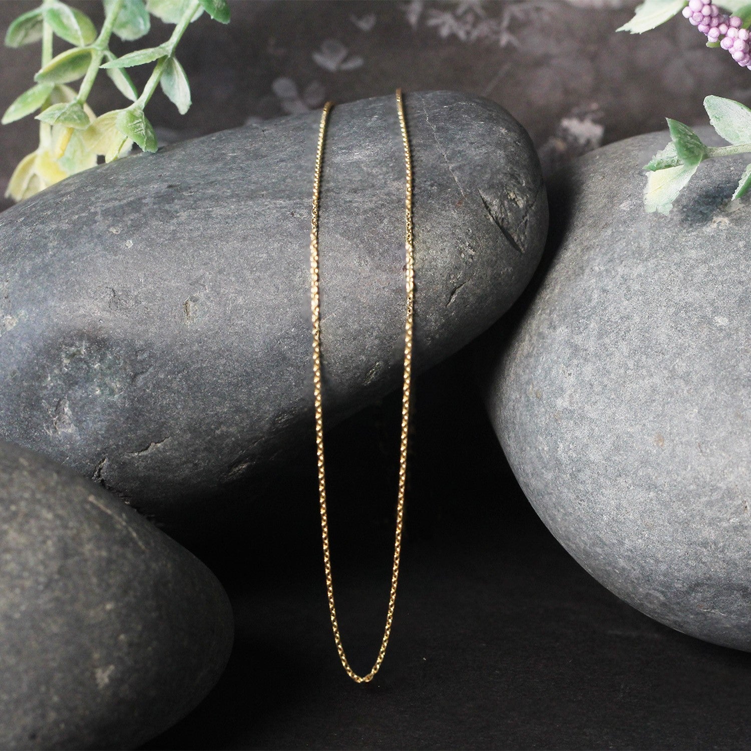 18k Yellow Gold Round Cable Link Chain (0.97 mm) RCJ Chains  CELESTIA LUXE JEWELLERS