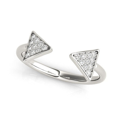 14k White Gold Diamond Arrowhead Open Ring (1/5 cttw) RCJ Rings  CELESTIA LUXE JEWELLERS
