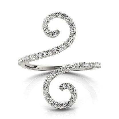 14k White Gold Diamond Open Flourish Style Ring (1/2 cttw) RCJ Rings  CELESTIA LUXE JEWELLERS