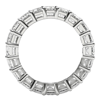 Emerald Cut Lab Grown Diamond Eternity Ring in 14k White Gold (7 cttw FG/VS2) RCJ Rings  CELESTIA LUXE JEWELLERS