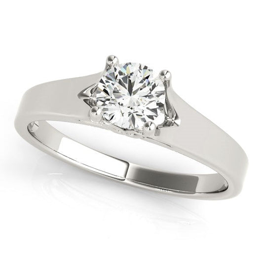 14k White Gold Prong Set Style Solitaire Diamond Engagement Ring (1/2 cttw) RCJ Rings  CELESTIA LUXE JEWELLERS