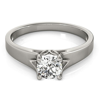 14k White Gold Prong Set Style Solitaire Diamond Engagement Ring (1/2 cttw) RCJ Rings  CELESTIA LUXE JEWELLERS