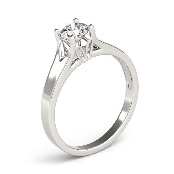 14k White Gold Prong Set Style Solitaire Diamond Engagement Ring (1/2 cttw) RCJ Rings  CELESTIA LUXE JEWELLERS