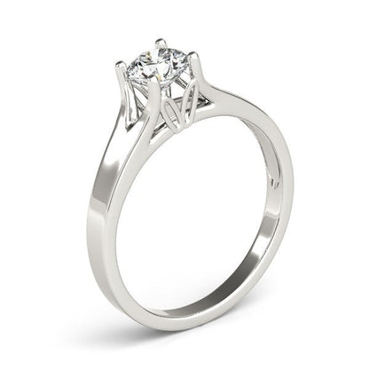 14k White Gold Prong Set Style Solitaire Diamond Engagement Ring (1/2 cttw) RCJ Rings  CELESTIA LUXE JEWELLERS