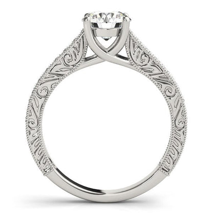 14k White Gold Trellis Antique Style Diamond Engagement Ring (1 1/4 cttw) RCJ Rings  CELESTIA LUXE JEWELLERS