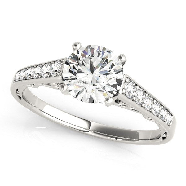 14k White Gold Cathedral Design Diamond Engagement Ring (1 1/4 cttw) RCJ Rings  CELESTIA LUXE JEWELLERS