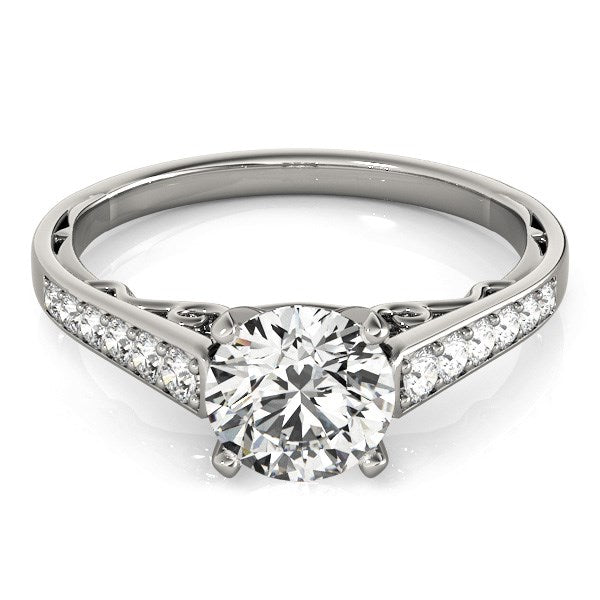 14k White Gold Cathedral Design Diamond Engagement Ring (1 1/4 cttw) RCJ Rings  CELESTIA LUXE JEWELLERS