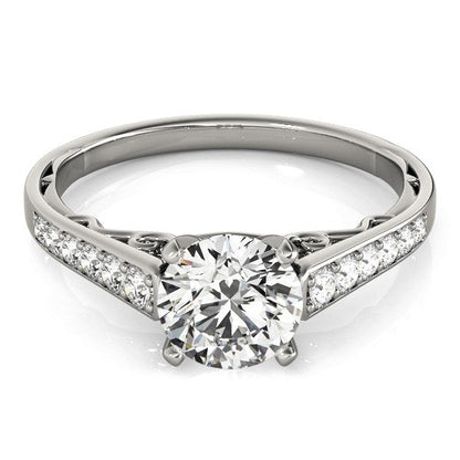14k White Gold Cathedral Design Diamond Engagement Ring (1 1/4 cttw) RCJ Rings  CELESTIA LUXE JEWELLERS
