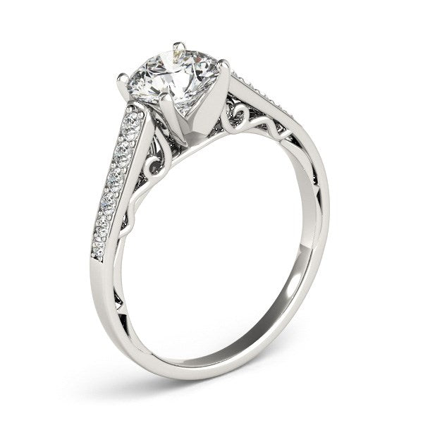 14k White Gold Cathedral Design Diamond Engagement Ring (1 1/4 cttw) RCJ Rings  CELESTIA LUXE JEWELLERS