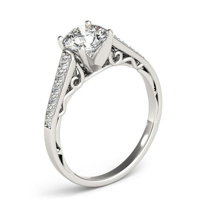 14k White Gold Cathedral Design Diamond Engagement Ring (1 1/4 cttw) RCJ Rings  CELESTIA LUXE JEWELLERS