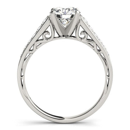 14k White Gold Cathedral Design Diamond Engagement Ring (1 1/4 cttw) RCJ Rings  CELESTIA LUXE JEWELLERS