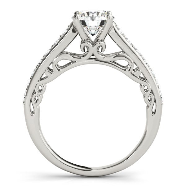 14k White Gold Unique Detailing Diamond Engagement Ring (1 1/3 cttw) RCJ Rings  CELESTIA LUXE JEWELLERS