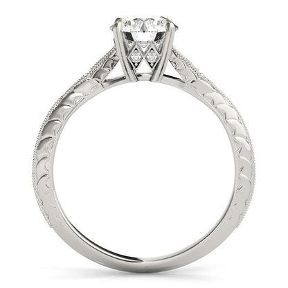 14k White Gold Diamond Engagement Ring with Side Clusters (1 1/8 cttw) RCJ Rings  CELESTIA LUXE JEWELLERS