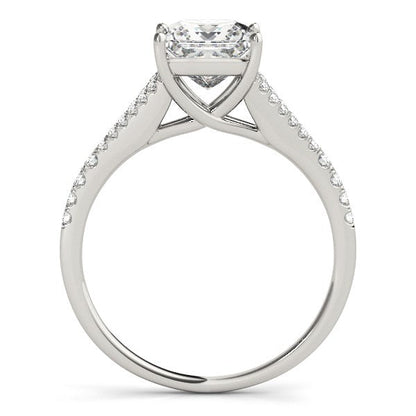 14k White Gold Princess Cut Split Shank Diamond Engagement Ring (1 1/8 cttw) RCJ Rings  CELESTIA LUXE JEWELLERS