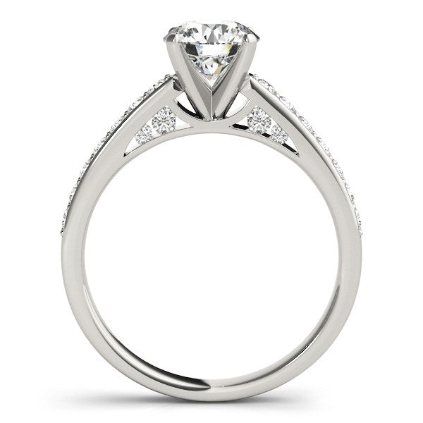 14k White Gold Single Row Prong Set Diamond Engagement Ring (1 3/8 cttw) RCJ Rings  CELESTIA LUXE JEWELLERS