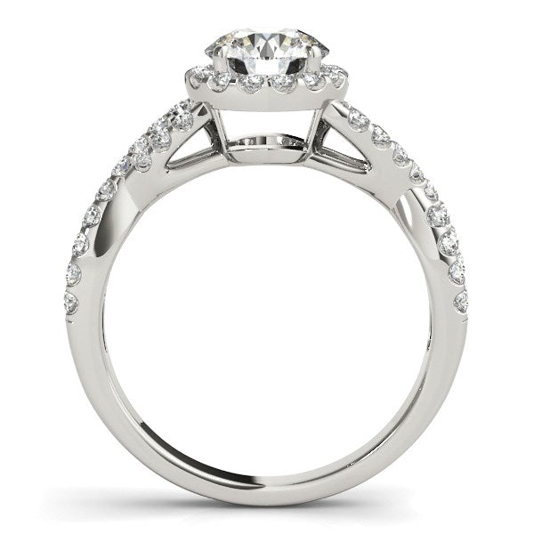 14k White Gold Entwined Split Shank Diamond Engagement Ring (1 1/2 cttw) RCJ Rings  CELESTIA LUXE JEWELLERS