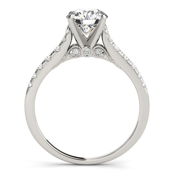 14k White Gold Diamond Engagement Ring With Single Row Band (1 3/4 cttw) RCJ Rings  CELESTIA LUXE JEWELLERS